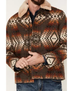 Pendleton Men's Silverton Shearling Collar Wool Coat -Ariat || Wrangler || Carhartt Shop 2000374621 200 P3