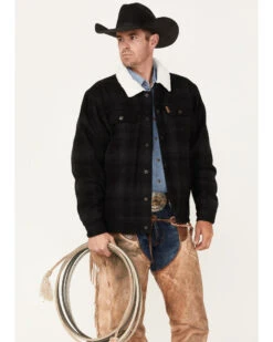 Cinch Men's Solid Sherpa-Lined CC Snap Wool Trucker Jacket 9 Cinch Men's Solid Sherpa-Lined CC Snap Wool Trucker Jacket -Ariat || Wrangler || Carhartt Shop 2000375191 001 P3