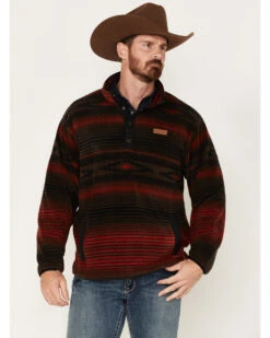 Cinch Men's Stripe 1/4 Snap Fleece Pullover