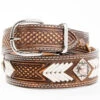 Double J Saddlery Men's Vintage Tooled Rawhide Belt -Ariat || Wrangler || Carhartt Shop 2000375706 200 P1