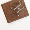 Hooey Men's Brown Hooey Logo Laser Cut Southwest Print Bi-Fold Wallet