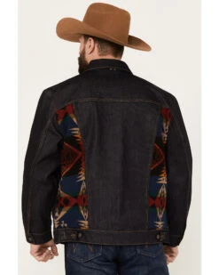 Wrangler X Pendleton Men's Dark Wash Denim Jacket  -Ariat || Wrangler || Carhartt Shop 2000384601 417 P4