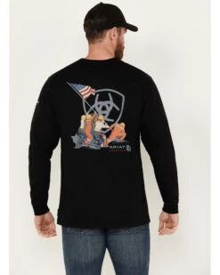 Ariat Men's FR Raising The Flag Long Sleeve Work T-Shirt 8 Ariat Men's FR Raising The Flag Long Sleeve Work T-Shirt -Ariat || Wrangler || Carhartt Shop 2000384705 001 P3