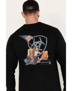 Ariat Men's FR Raising The Flag Long Sleeve Work T-Shirt 9 Ariat Men's FR Raising The Flag Long Sleeve Work T-Shirt -Ariat || Wrangler || Carhartt Shop 2000384705 001 P4