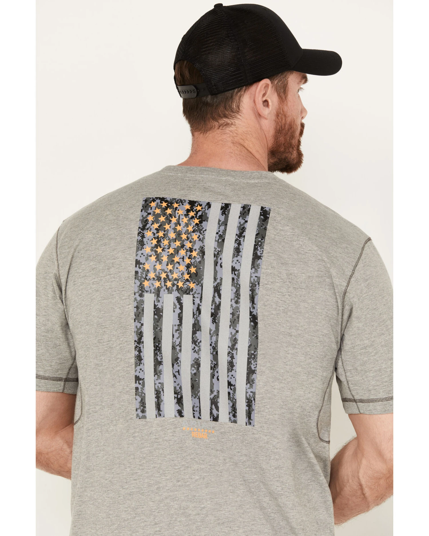 Ariat Men's Rebar Workman Reflective Flag Short Sleeve T-Shirt 6 Ariat Men's Rebar Workman Reflective Flag Short Sleeve T-Shirt - Image 4