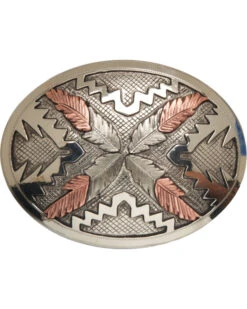 AndWest Vintage "Saguaro" Navajo Feathers Buckle